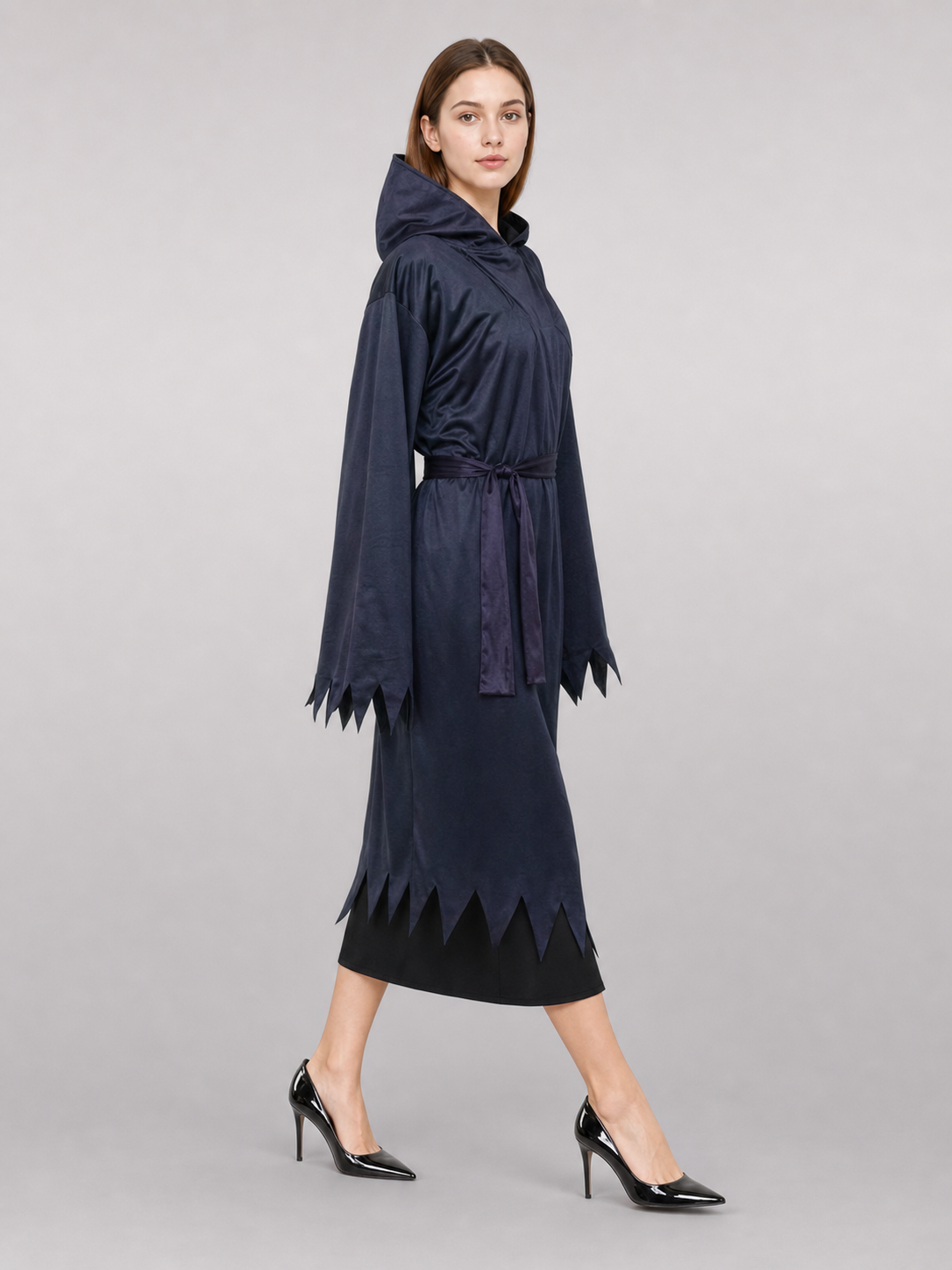 Dark Carnival Cloak with Hood and Belt