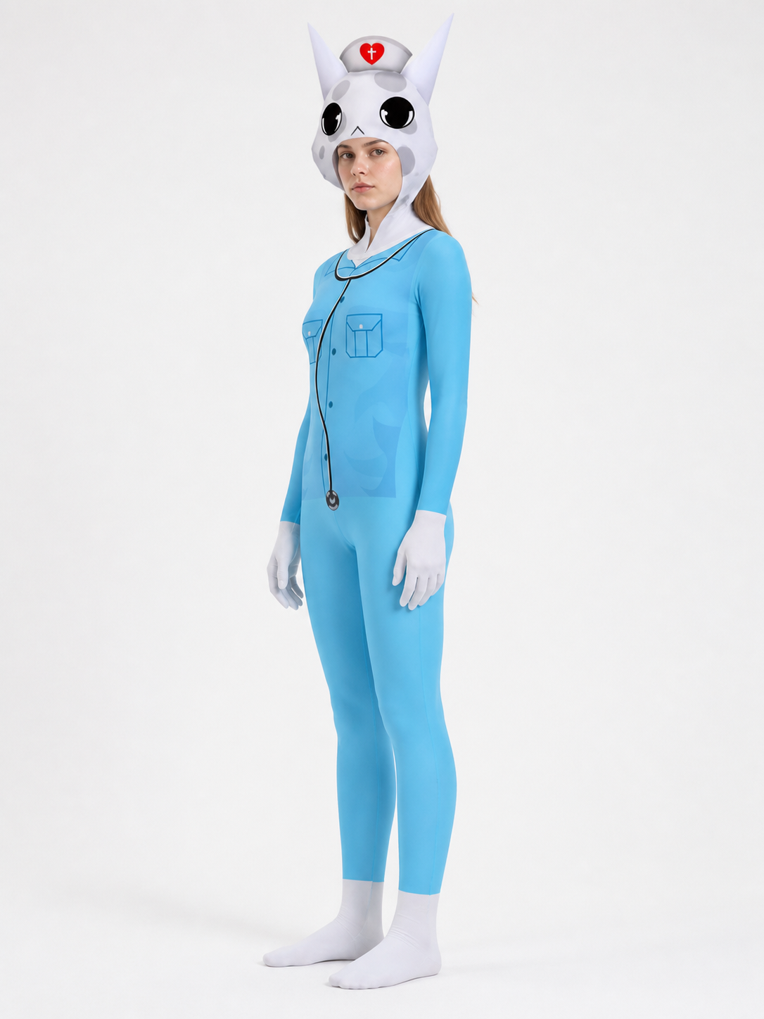 Carnival Rabbit Doctor Costume with Red Cross