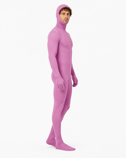 Open-Face Hooded Zentai Bodysuit side view