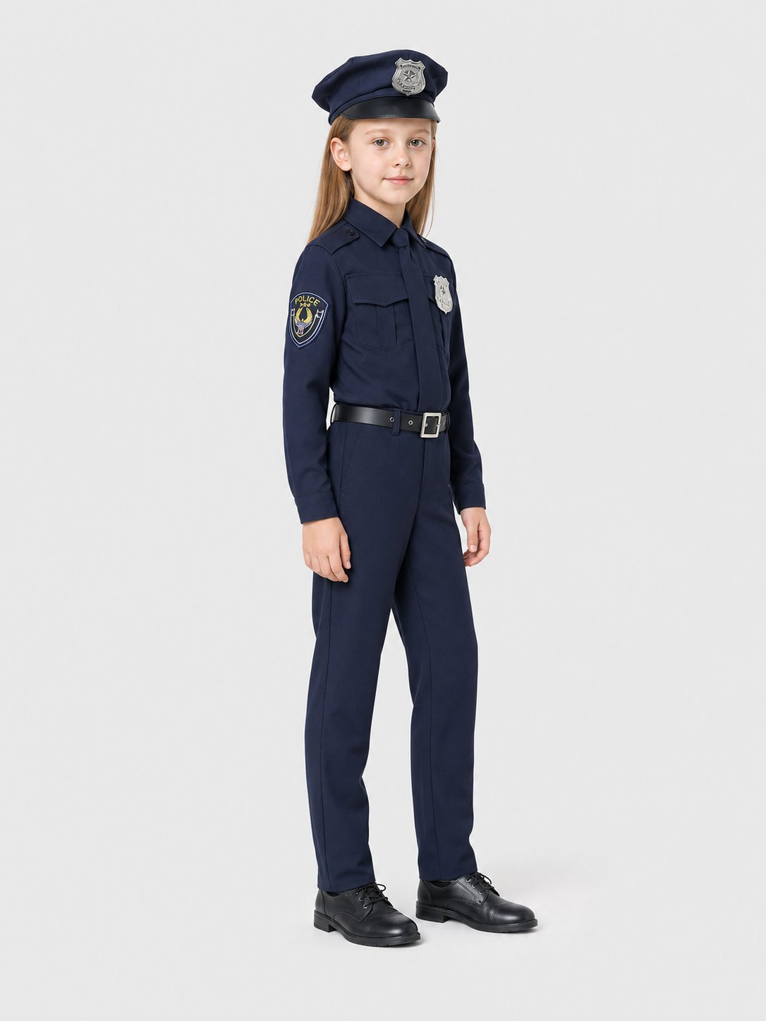 Long-Sleeve Police Jumpsuit for Role-Play