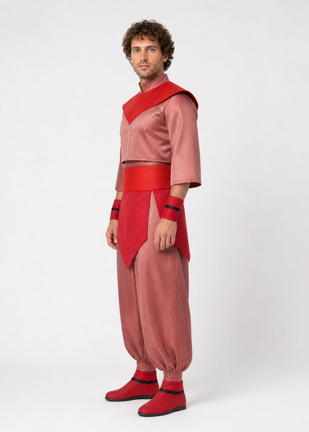 Avatar Cosplay Costume Set with Cape and Apron side view