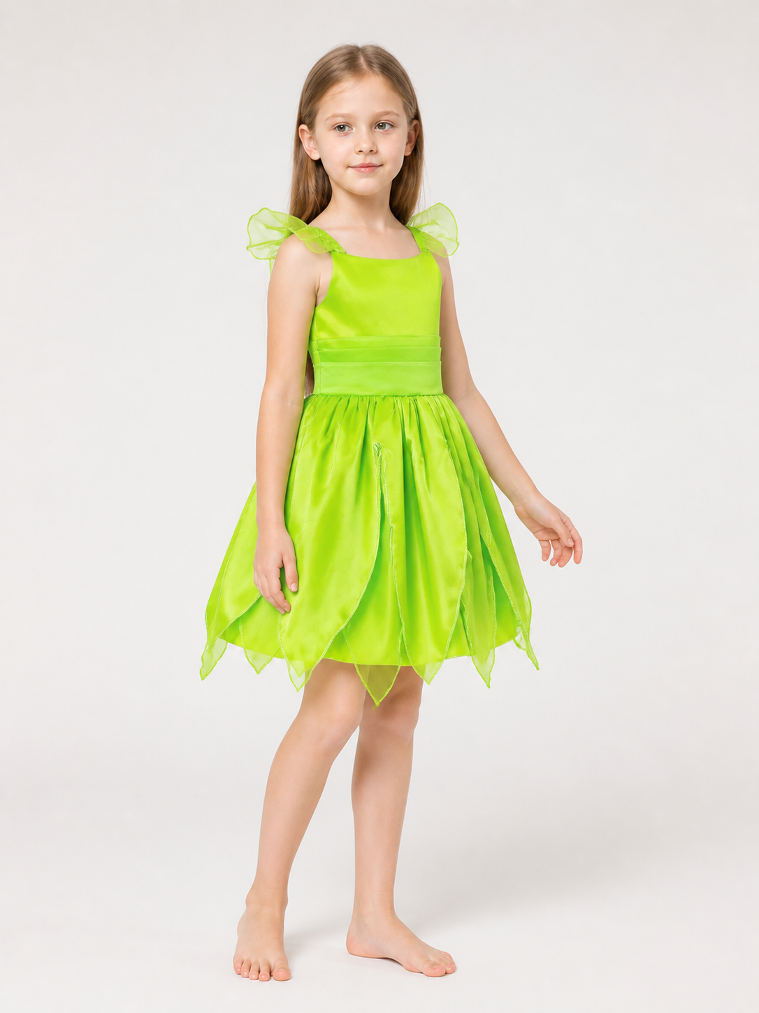 Bright Green Carnival Costume for Halloween and Cosplay side view