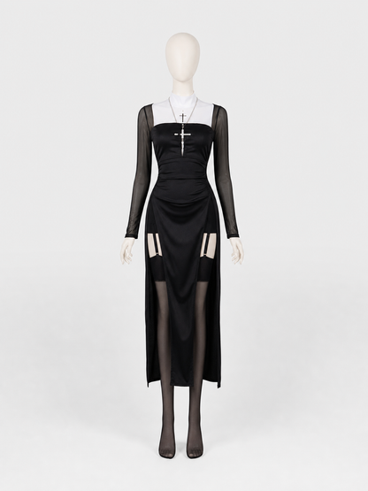 Nun-Style Carnival Costume with Headwear
