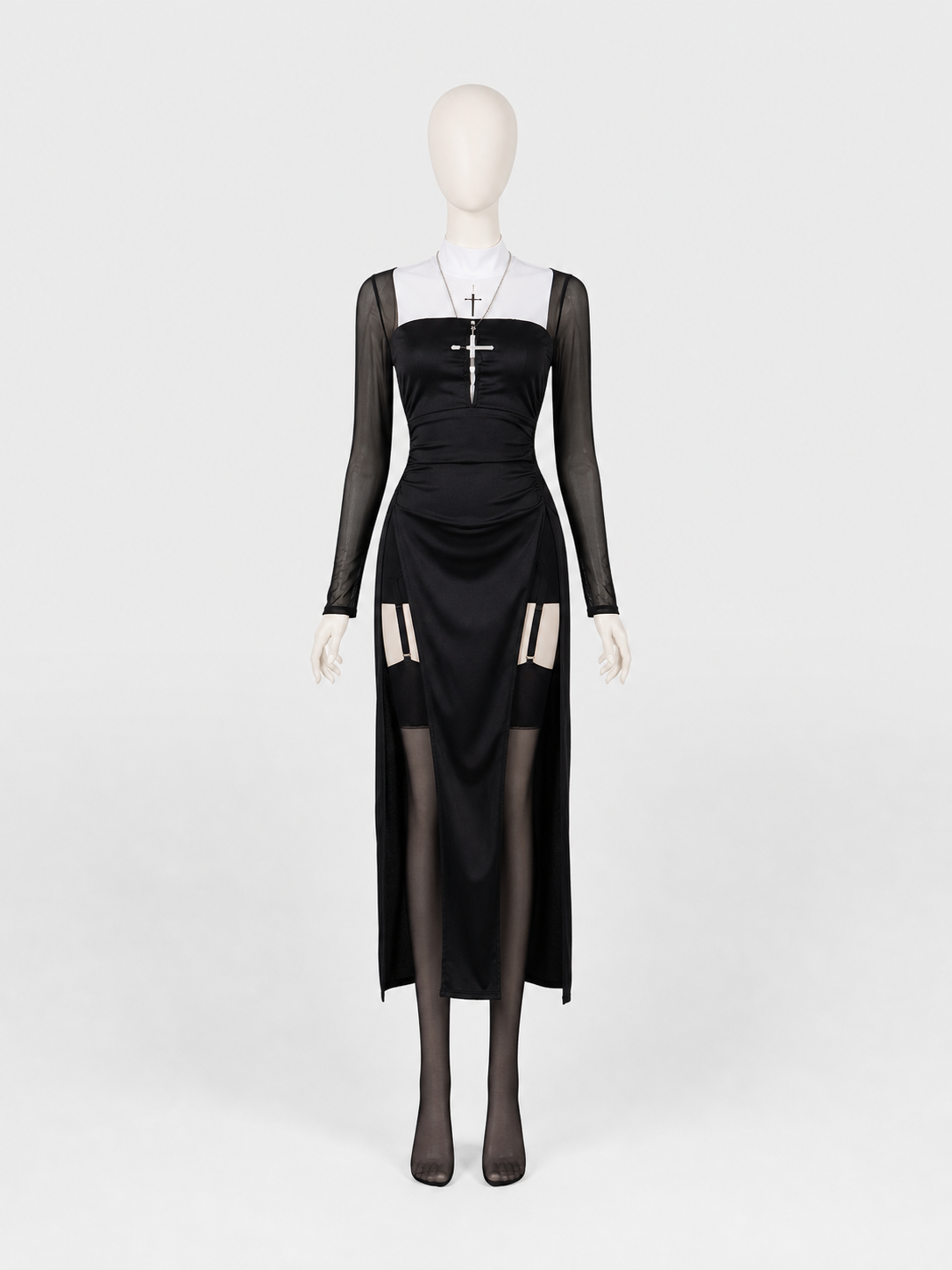 Nun-Style Carnival Costume with Headpiece