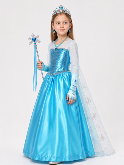 Snow Queen Costume for Halloween and Cosplay side view