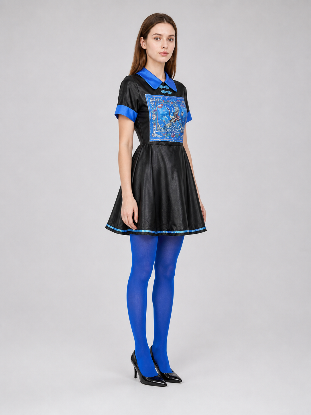 Chinese-Style Carnival Dress, Hat, and Tights
