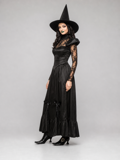 Witch Costume with Hat and Lace