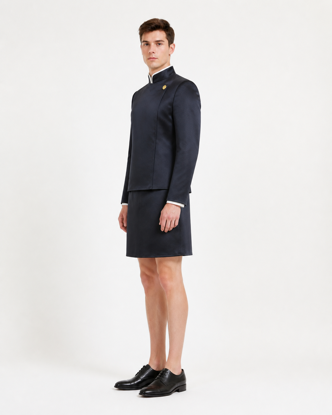 JJK Cosplay Costume, Black School Uniform with Skirt side view