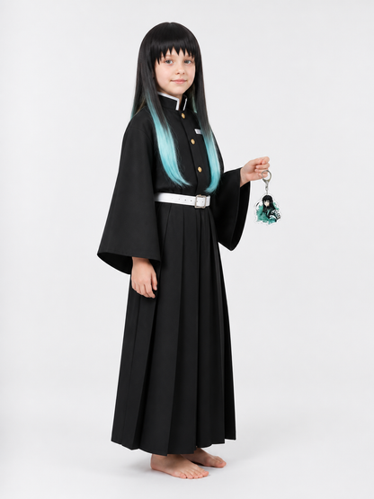 Anime Character Costume with Wig and Keychain side view