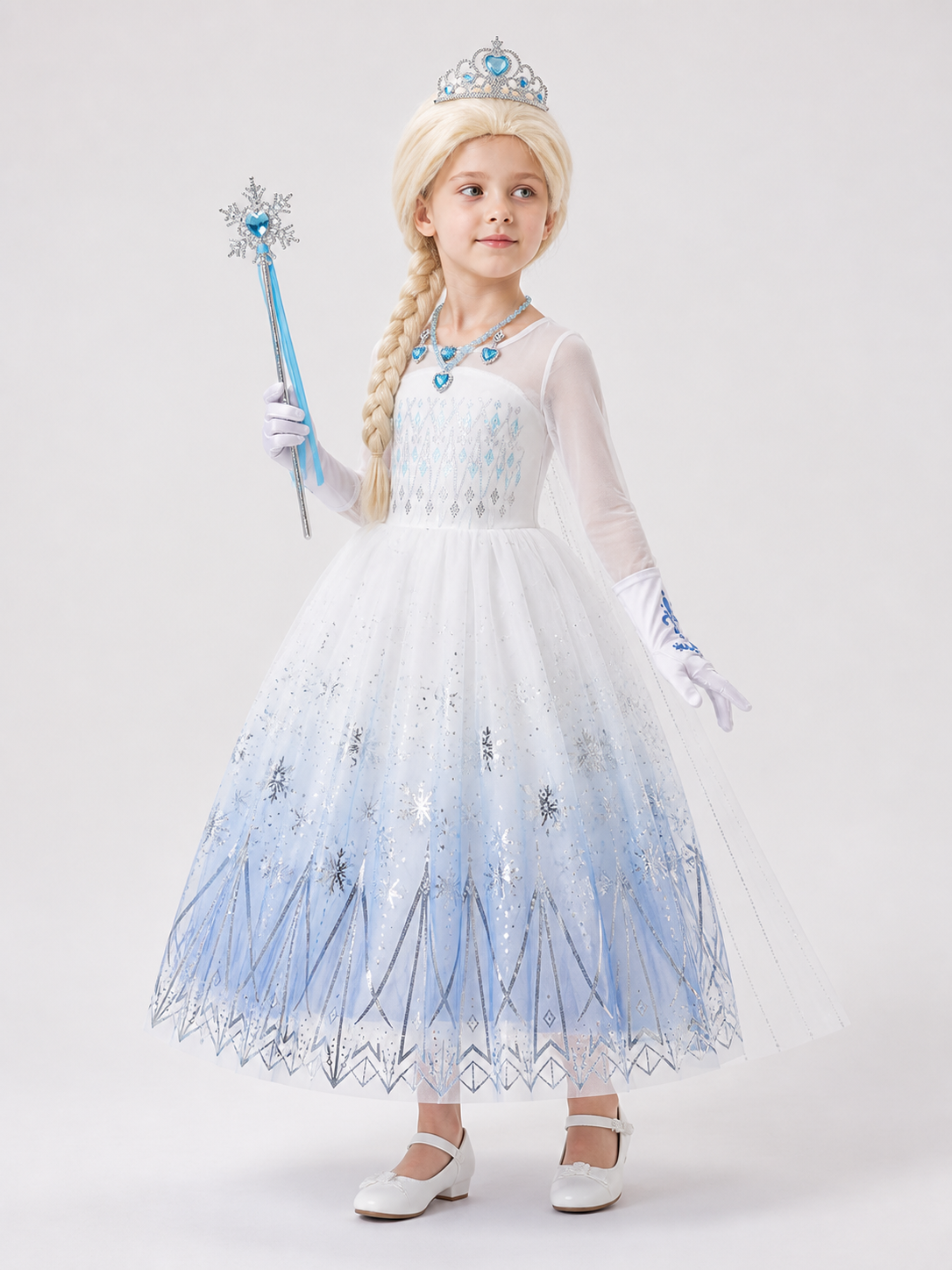 Snow Queen Costume for Halloween and Cosplay side view