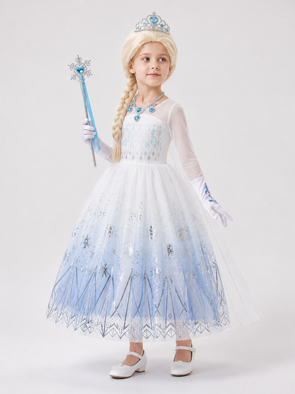 Snow Queen Costume for Halloween and Cosplay side view