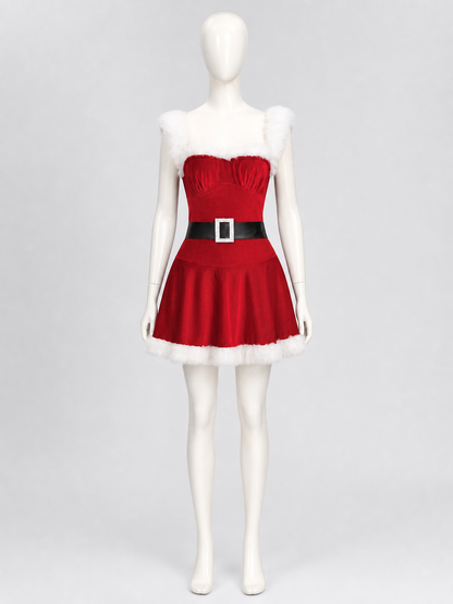 Christmas Costume with Dress and Hat