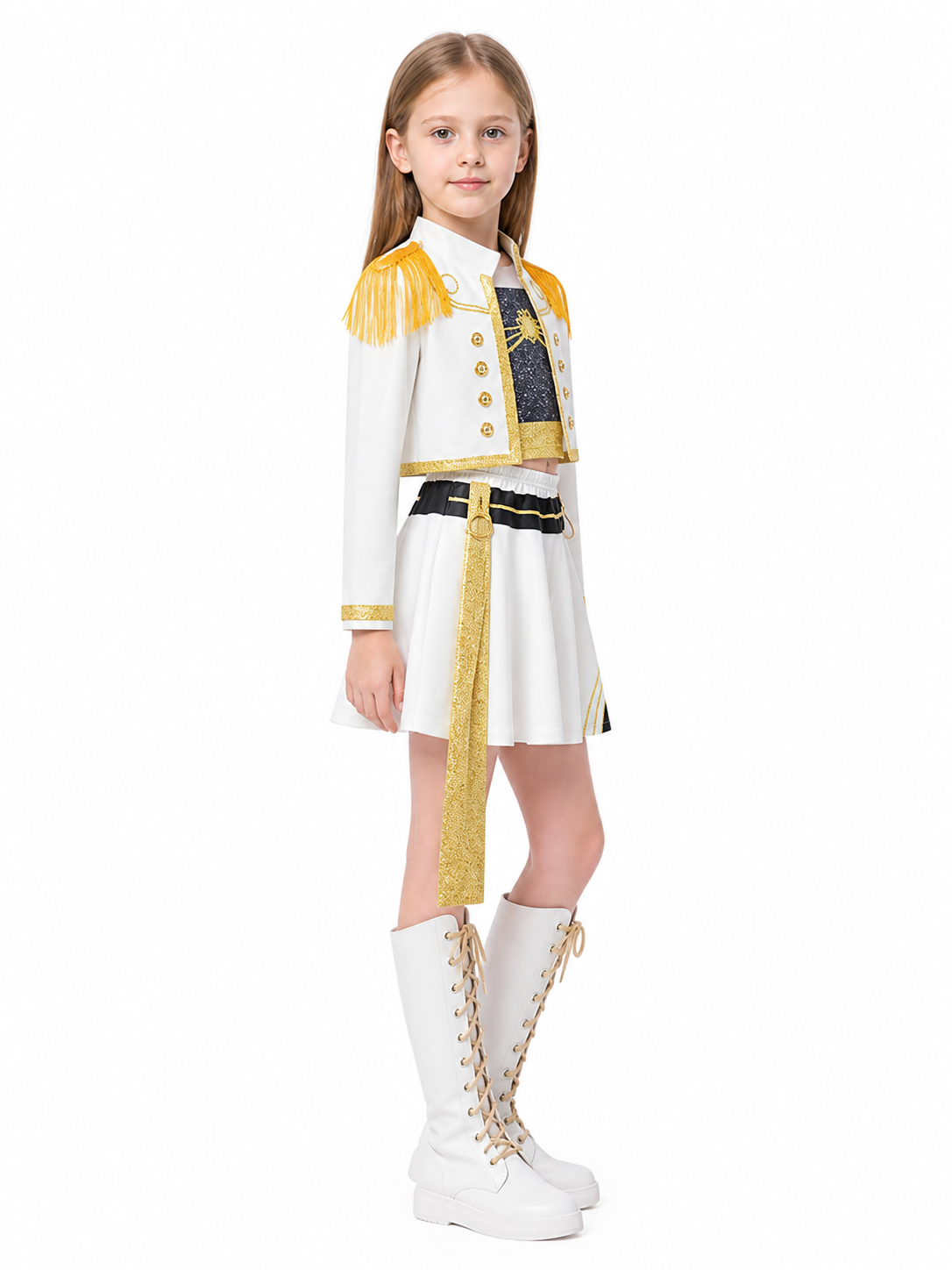 Children's Demon Hunter Stage Costume, 3-Piece side view