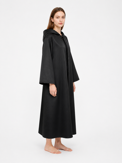 Hooded Cloak with Wide Sleeves