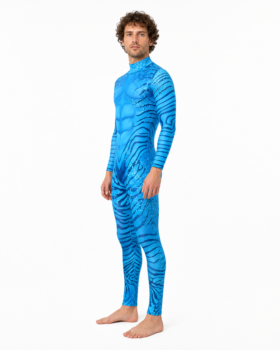 Avatar Alien Jumpsuit, Blue One-Piece side view