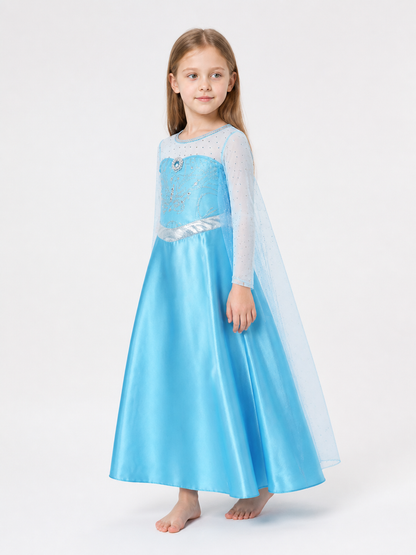 Blue Princess Costume for Halloween side view