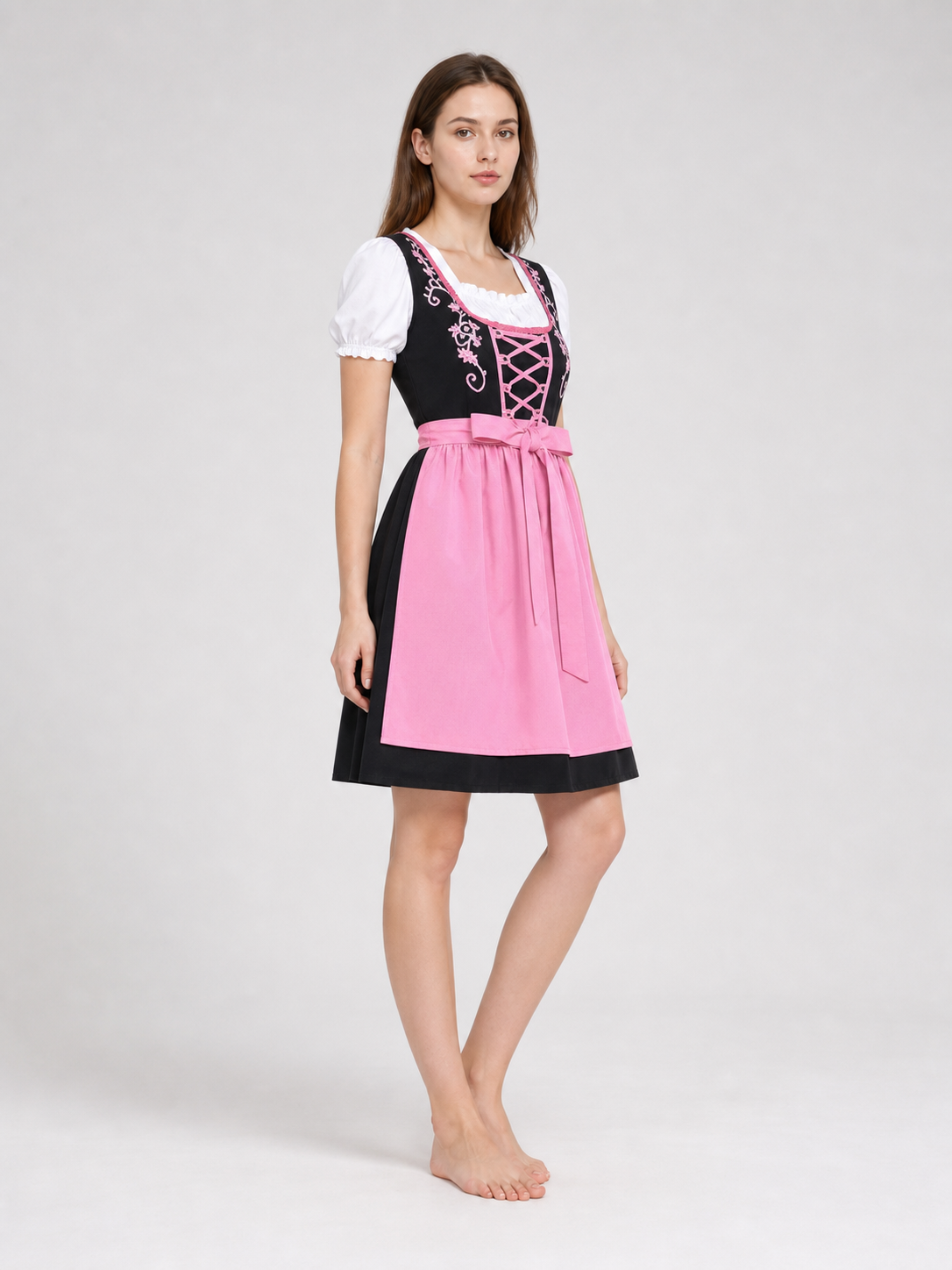 Women's Beer Girl Dress, Bavarian Costume side view 2