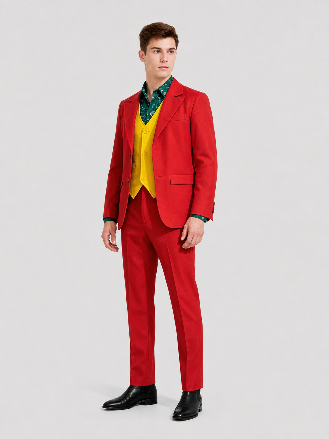 Stage Clown Costume, Jacket, Vest, and Pants