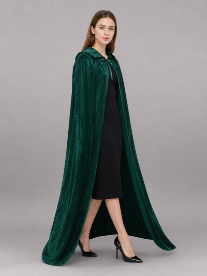 Green Gothic Hooded Carnival Cloak