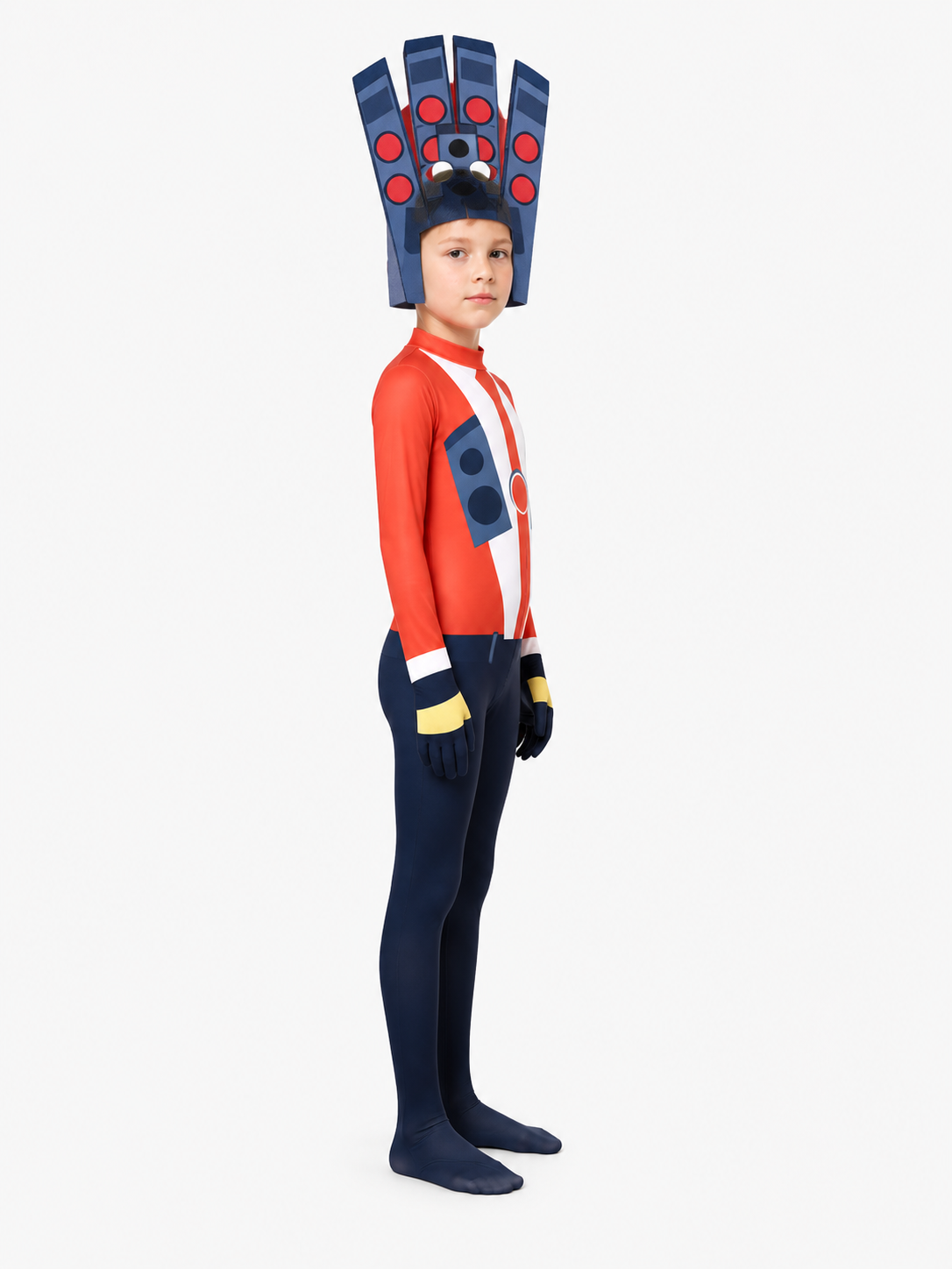 Fitted Skibidi Toilet TV-Head Jumpsuit side view