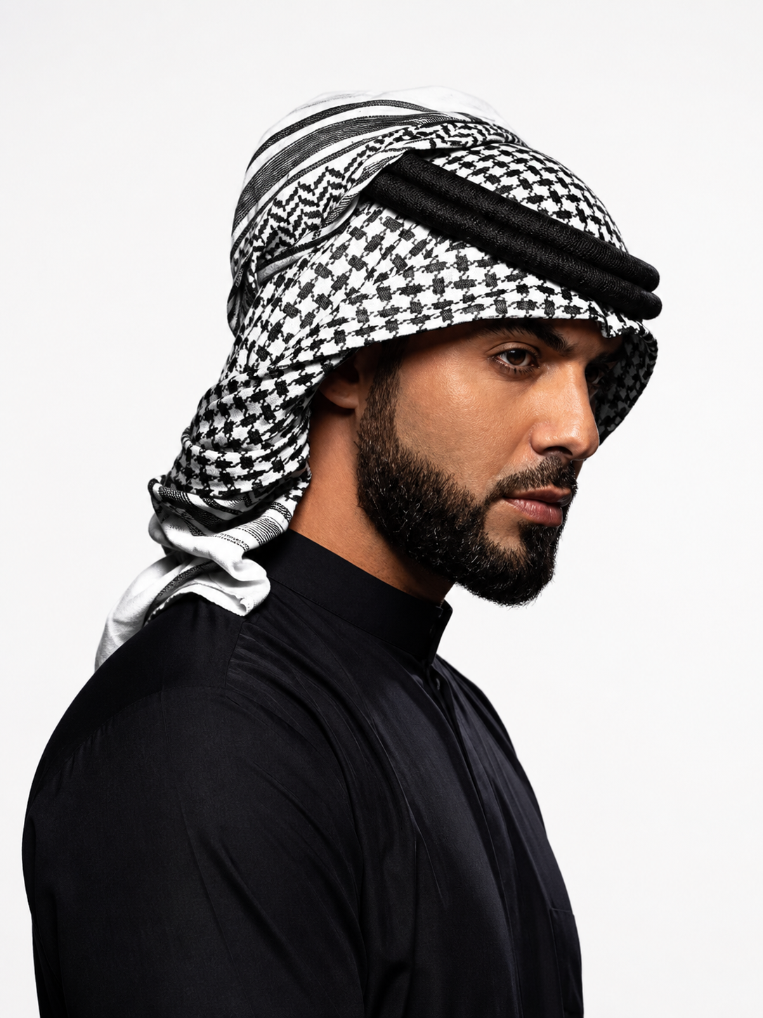 Carnival Headwear in Plaid and Arabic Style