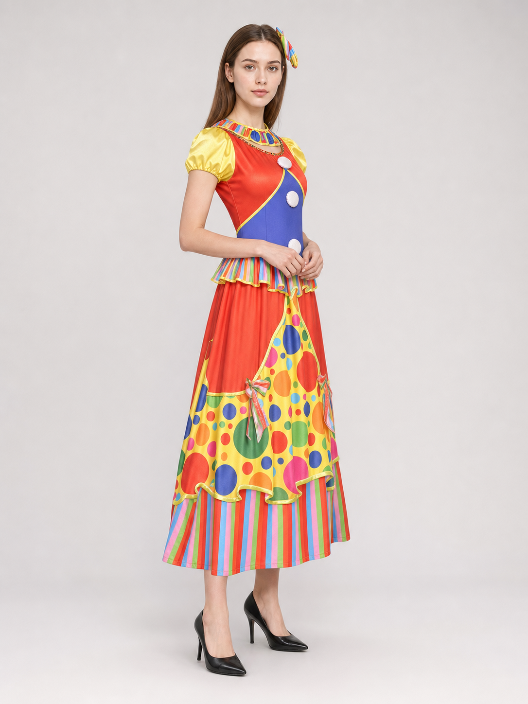 Clown Costume Dress for Parties and Stage Performances