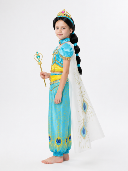 Children's Jasmine Carnival Costume with Cape side view