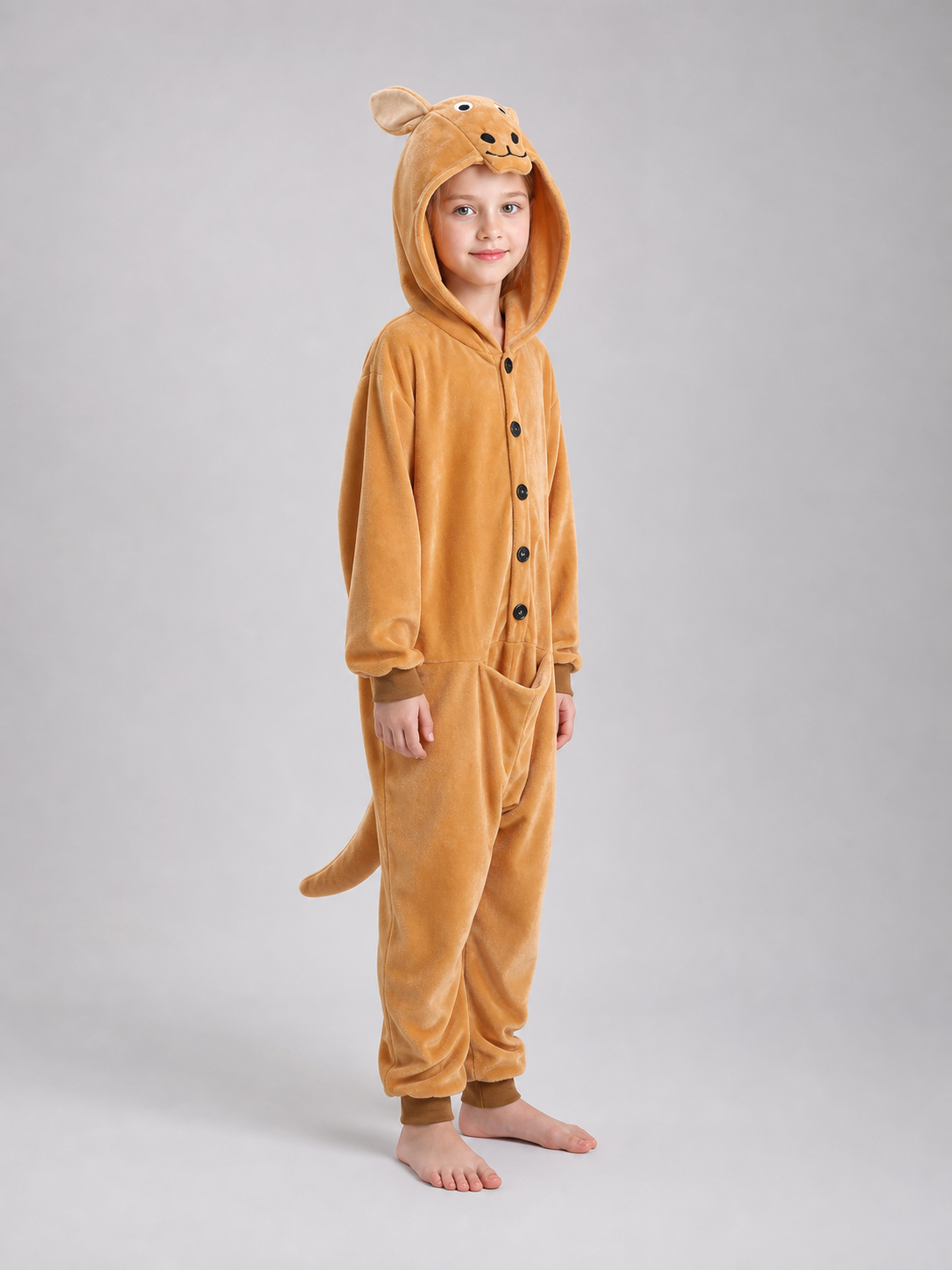 Kangaroo Hooded Costume Jumpsuit