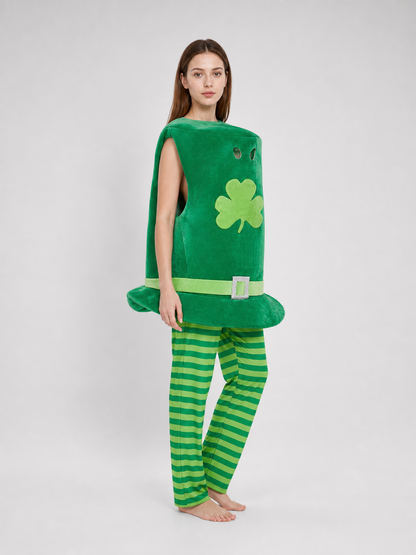 Green Leprechaun Costume with Hat and Pants