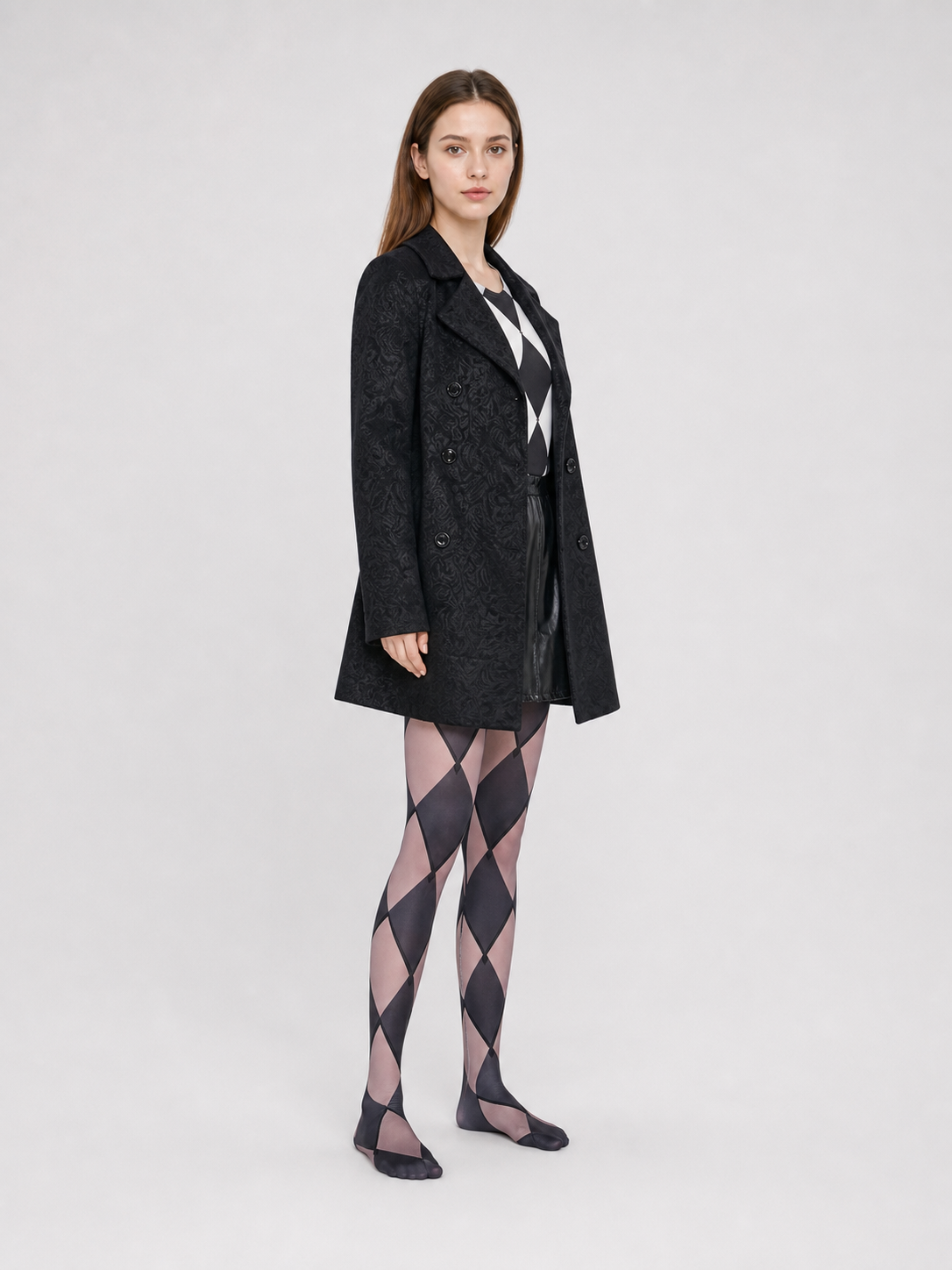 Harley Quinn Cosplay Costume: Jacket, Skirt, Socks