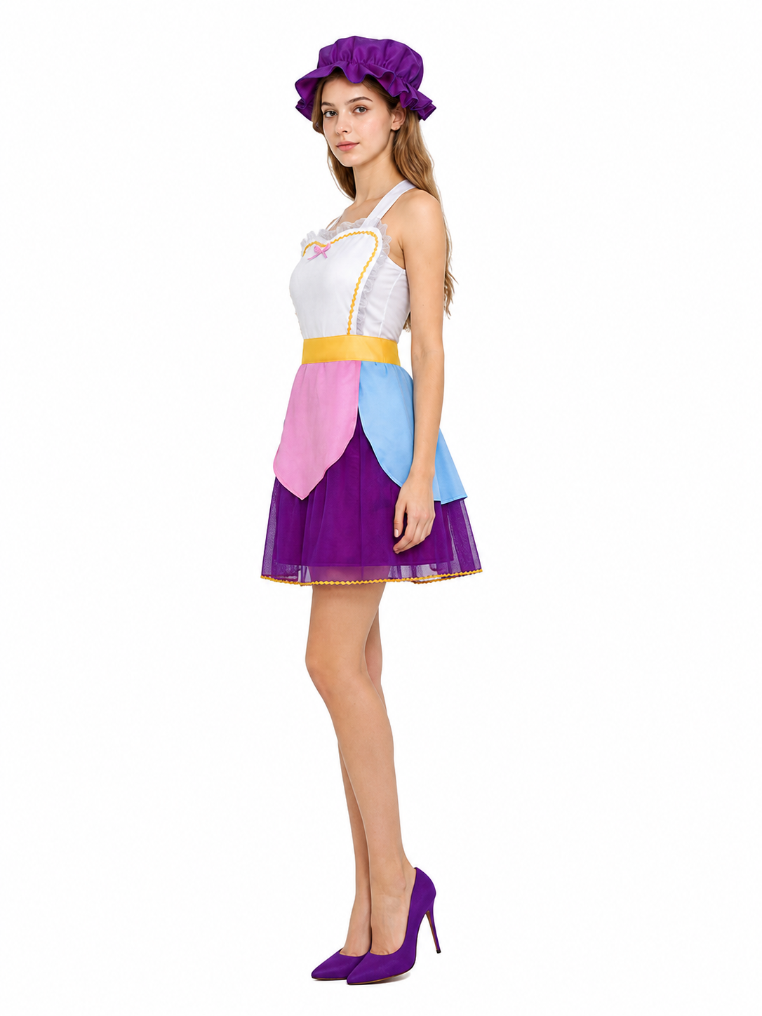 Teapot Cosplay Costume with Dress and Hat side view