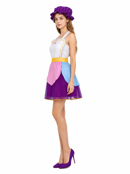 Teapot Cosplay Costume with Dress and Hat side view