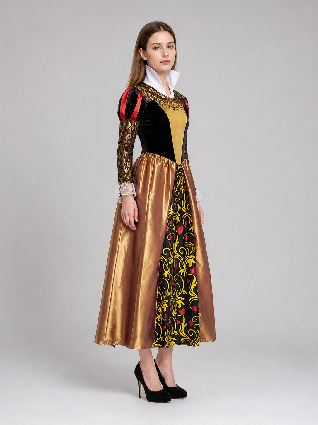 Fantasy-Style Queen of Hearts Cosplay Dress