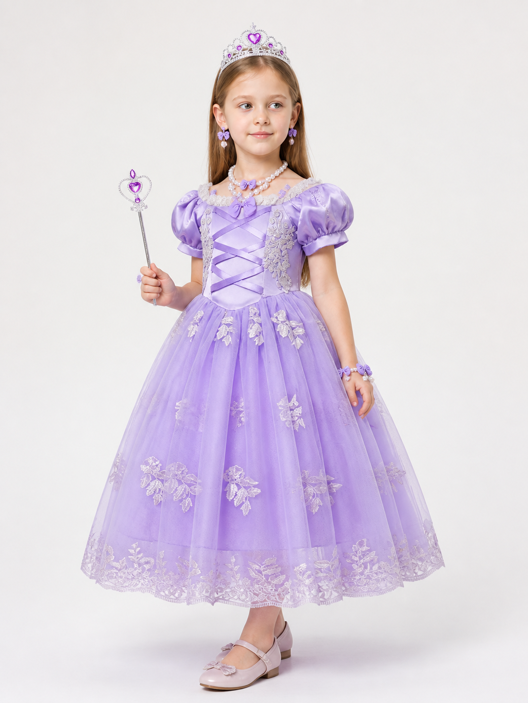 Purple Princess Costume for Halloween side view