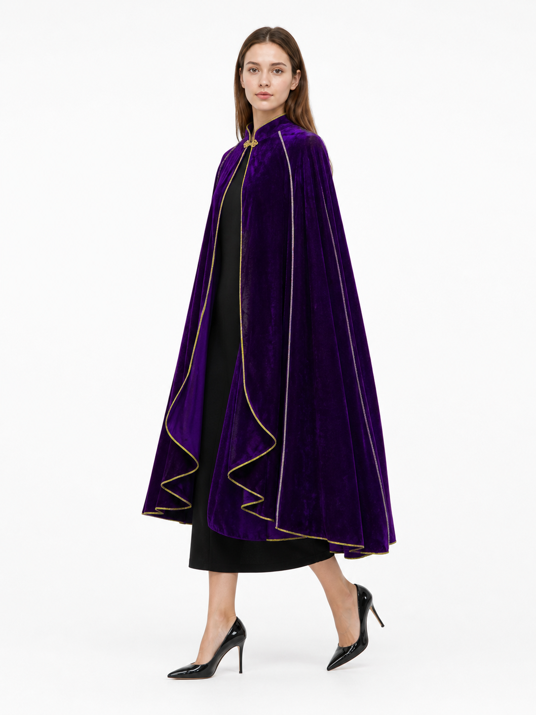 Purple Carnival Cloak with Hood