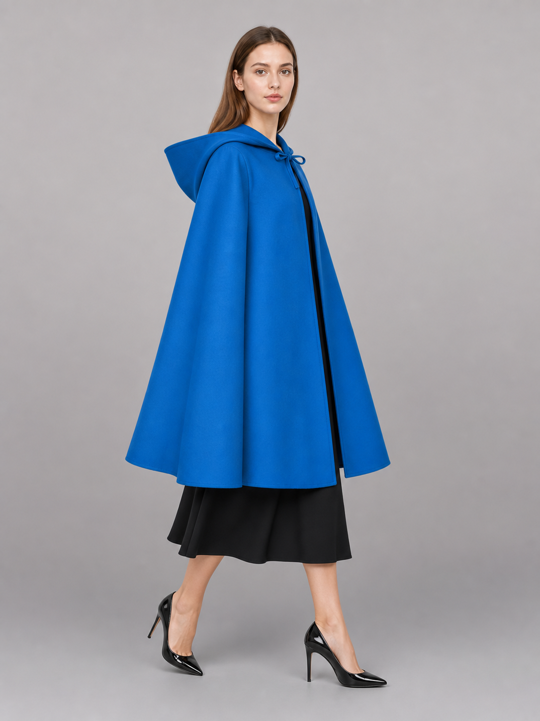 Blue Hooded Carnival Cloak for Cosplay