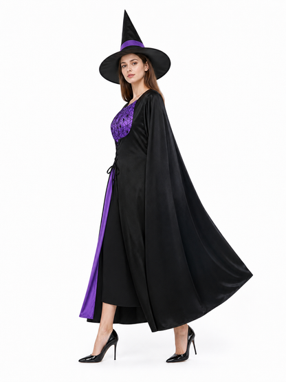 Black Costume Cape with Dress and Hat