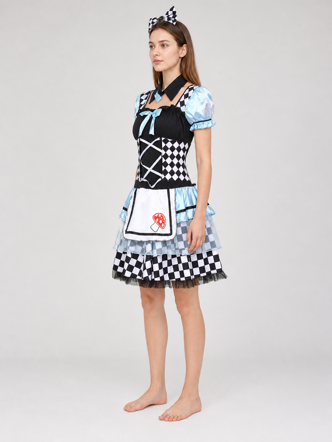 Harlequin Costume with Apron and Accessories