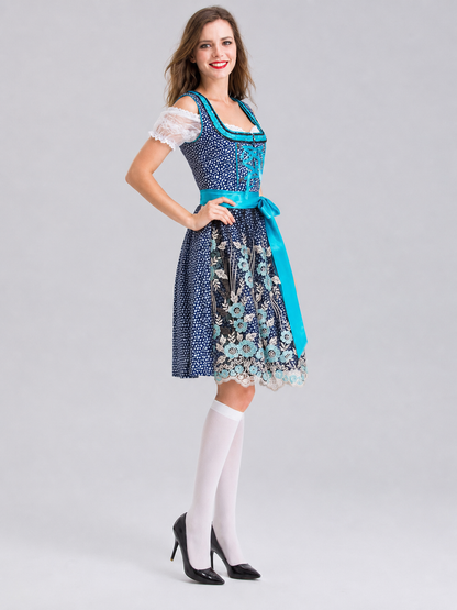 Embroidered Lace Dress in an Ethnic Style