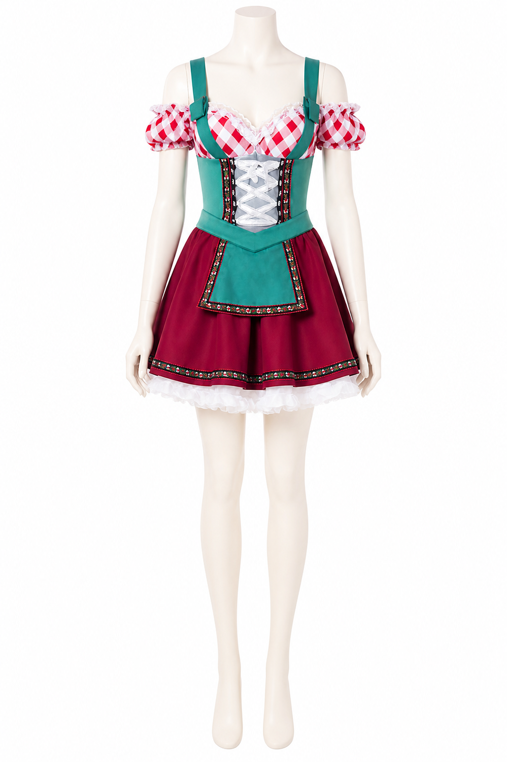 Carnival Dress with Corset and Full Skirt side view