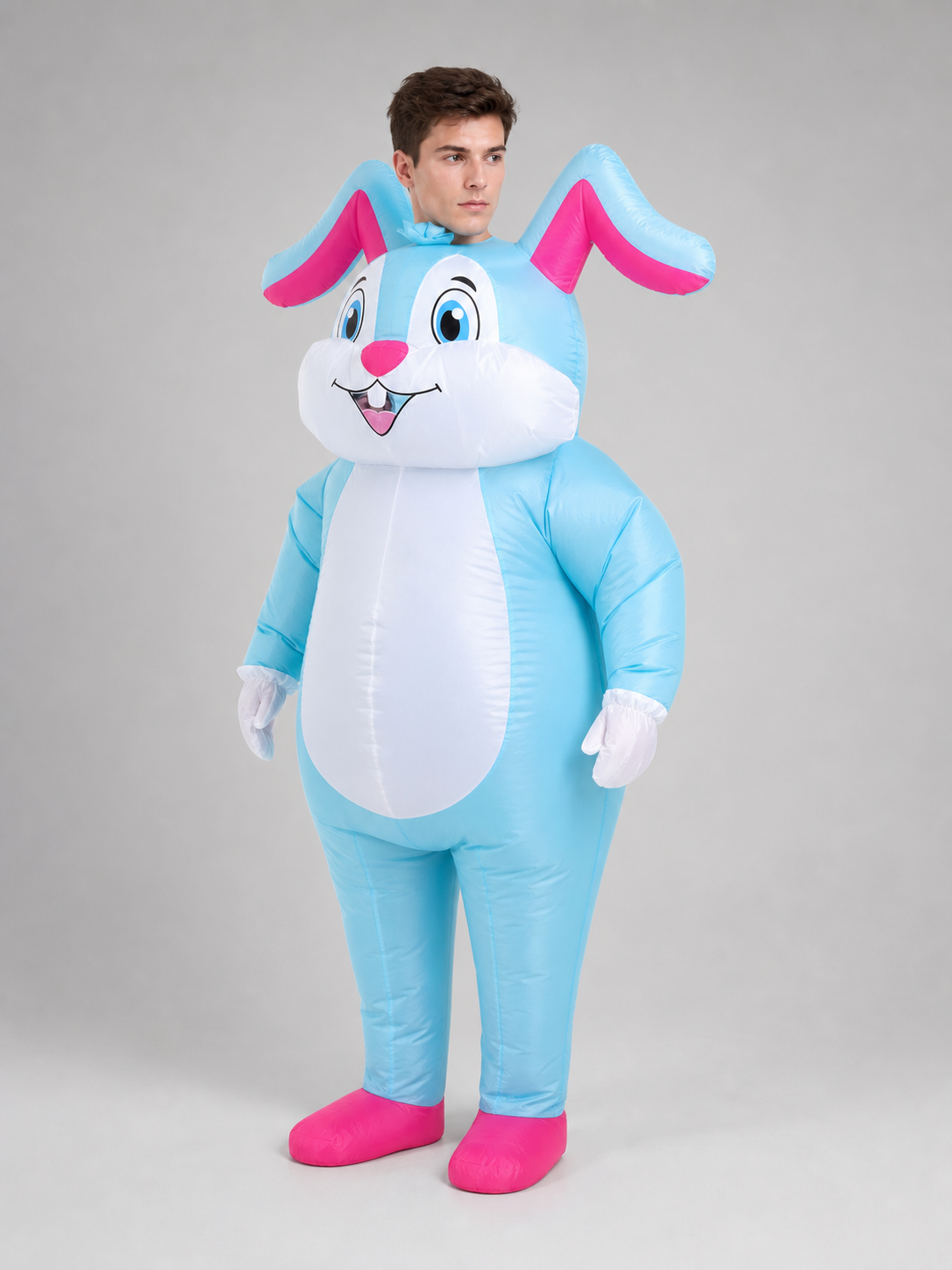 Full-body cartoon character-style rabbit costume for Easter celebrations