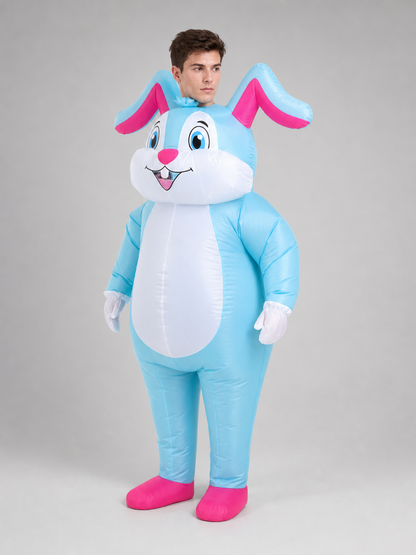 Full-body cartoon character-style rabbit costume for Easter celebrations