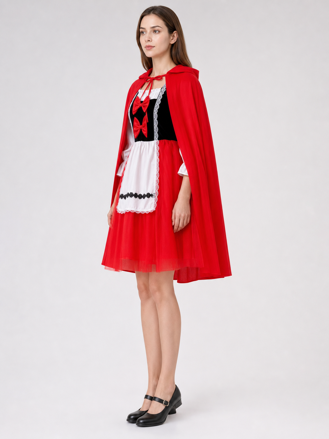 Little Red Riding Hood Costume with Dress and Cape