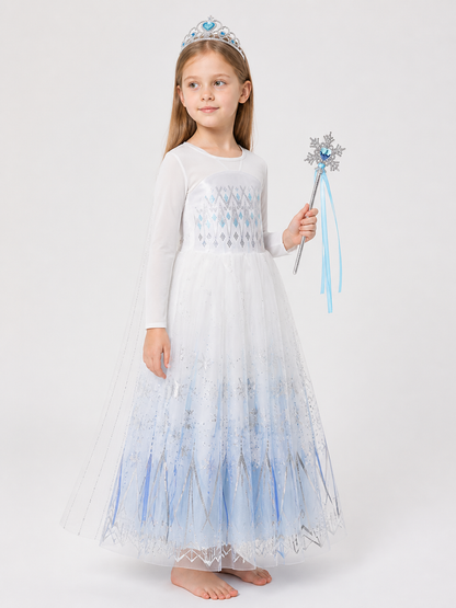 Snow Queen Halloween and Cosplay Costume side view