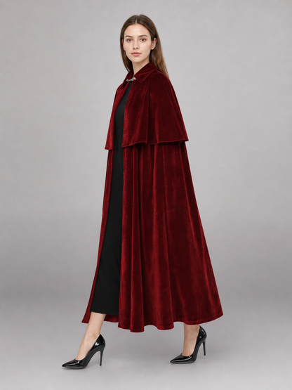 Burgundy Carnival Cloak, Medieval Look