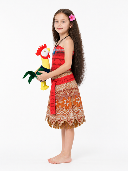 Kids' Moana Costume for Halloween with Accessories side view