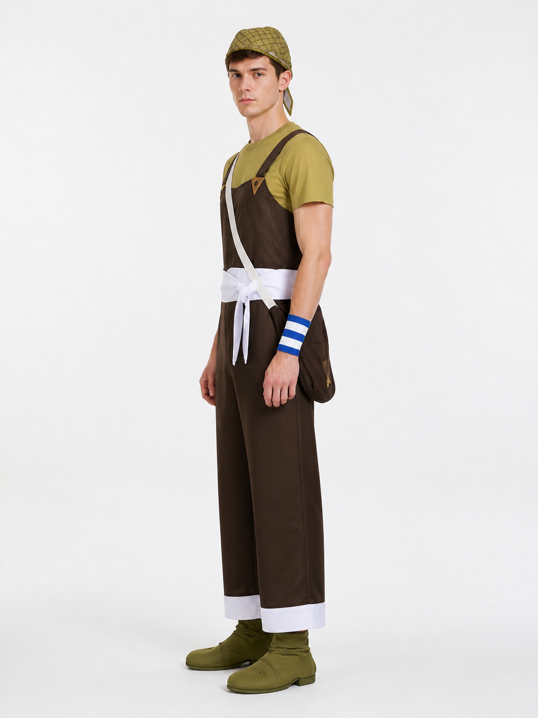 One Piece Usopp Cosplay Costume with Accessories side view