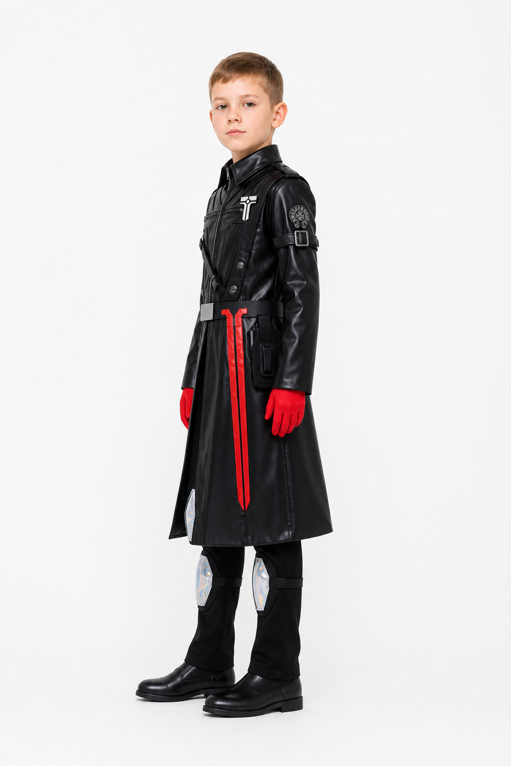 Tactical Prison Warden Costume with Belt and Pockets side view