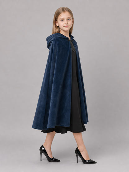 Blue Hooded Costume Cloak for Cosplay