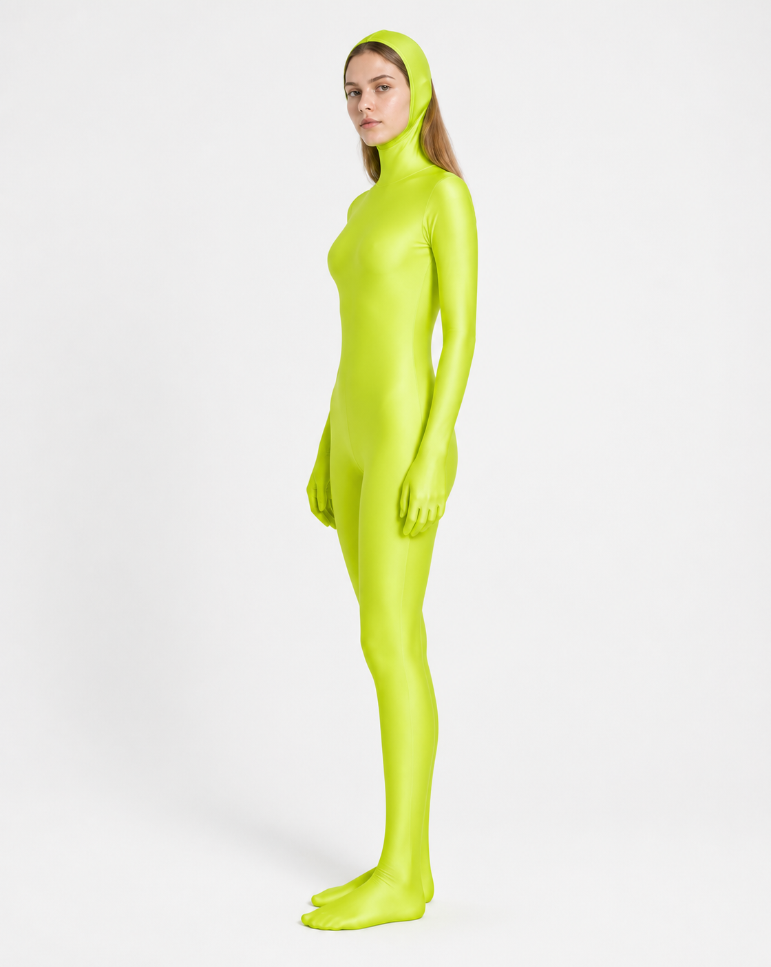 Fitted Hooded Halloween Jumpsuit side view